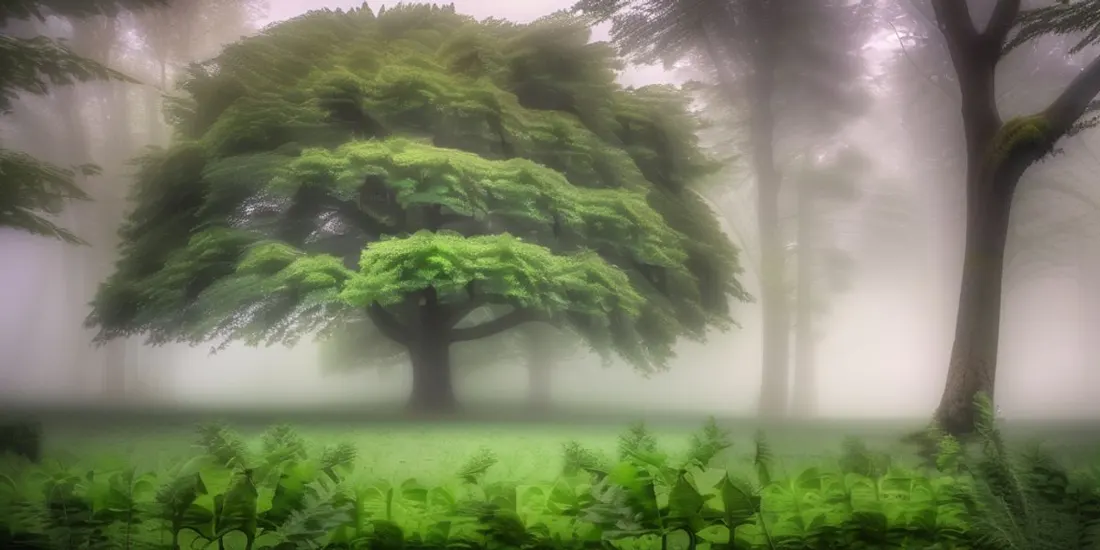 Der Nebelwald: Ein abstrakter Waldgarten